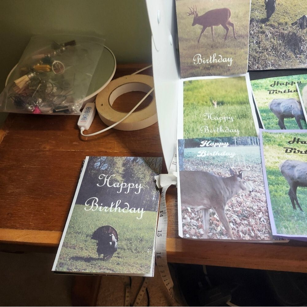 Hand Crafted Nature-Themed Birthday Cards Set Of 12 - Picture 7 of 8
